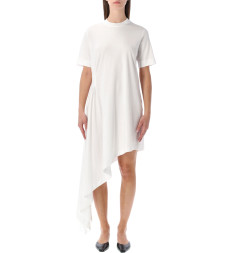 [LOULOU] Short sleeve dress SS26 IGARIWHITE