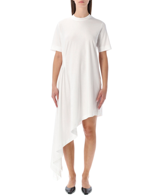 [LOULOU] Short sleeve dress SS26 IGARIWHITE