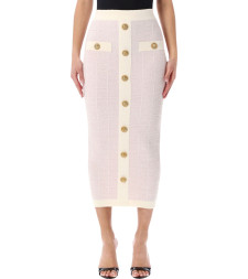 [Balmain] Long skirt SS26 GF1LD024KJ48OIB