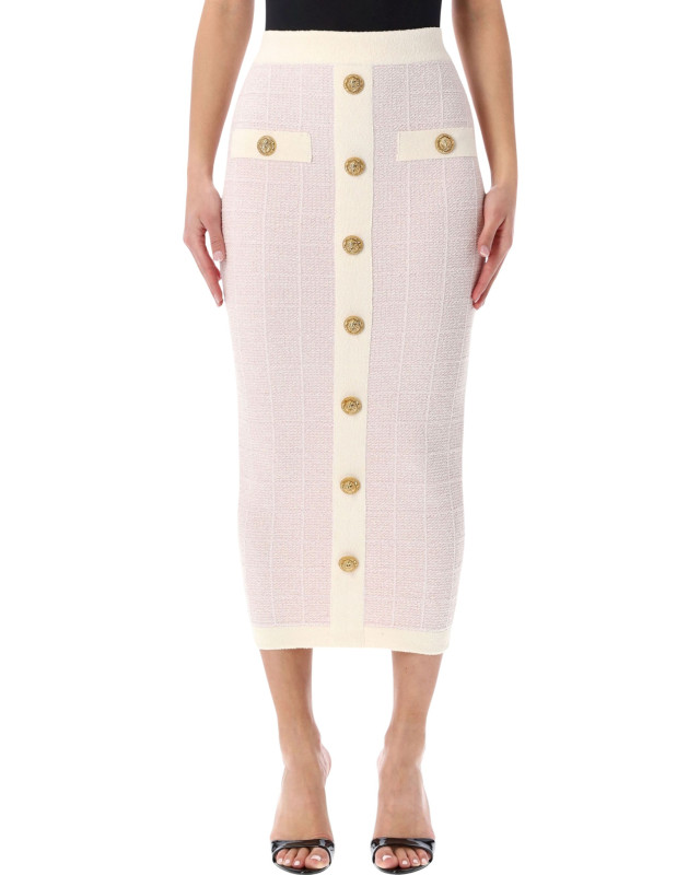 [Balmain] Long skirt SS26 GF1LD024KJ48OIB