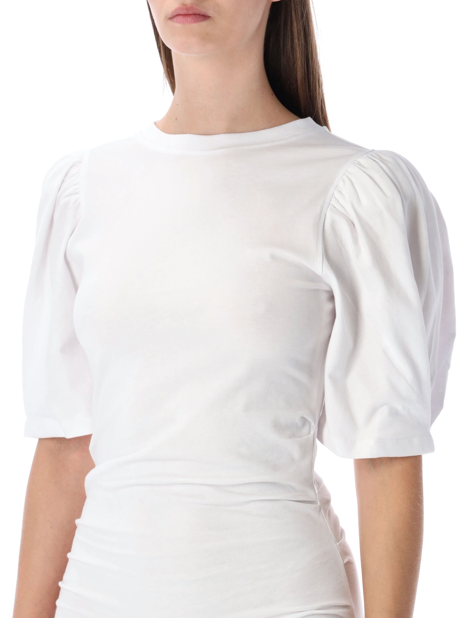 [Marant Etoile] Short sleeve dress SS26 RO1038FAA1N41I20WH