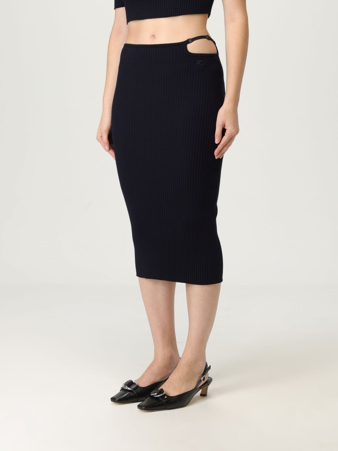 [Courreges] Midi skirt FW25 125MJU232FI0001 7075