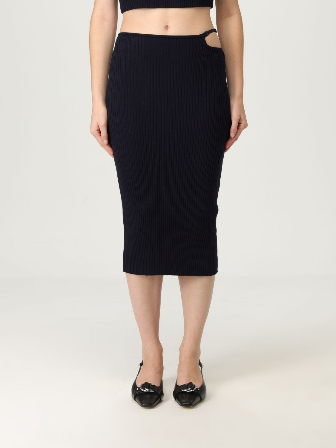 [Courreges] Midi skirt FW25 125MJU232FI0001 7075