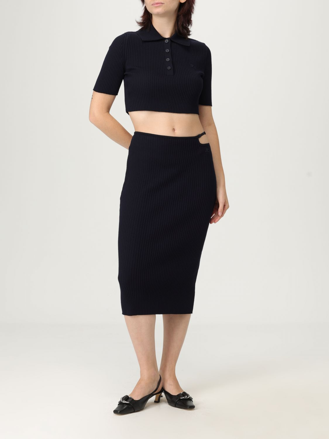 [Courreges] Midi skirt FW25 125MJU232FI0001 7075