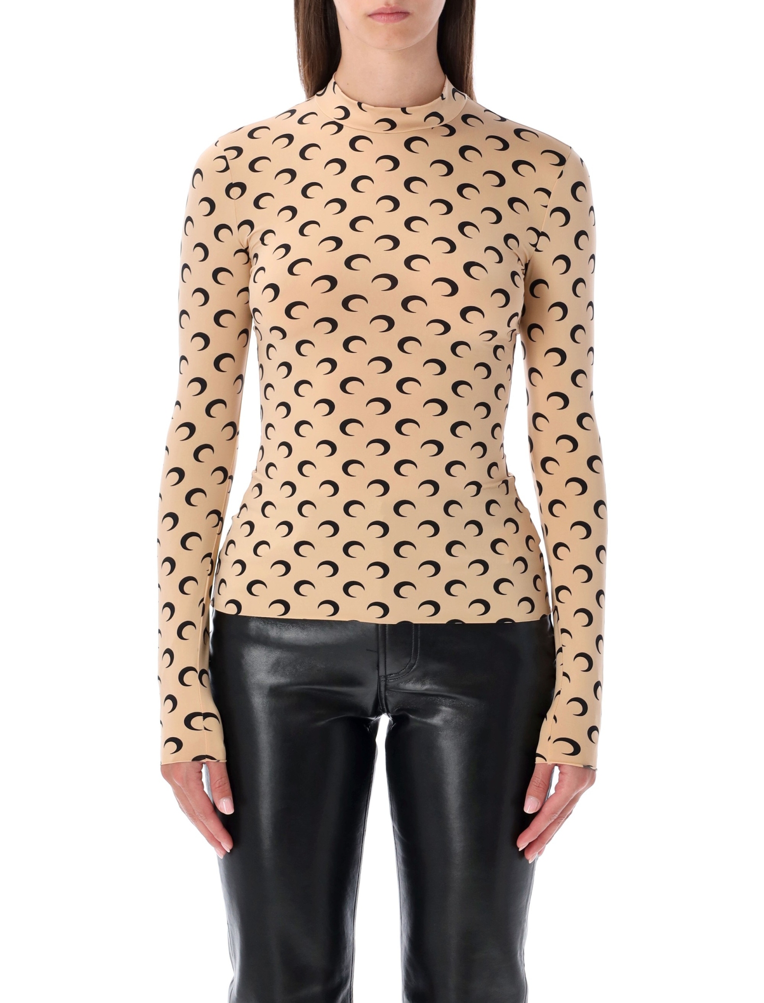 [MARINE SERRE] T-shirts Long Sleeve SS26 WTS005ACJER0001TA10