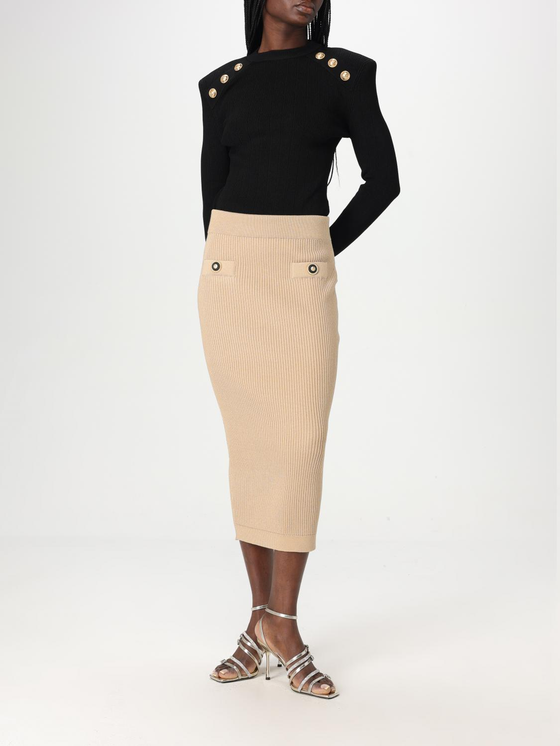 [Balmain] Midi skirt FW25 EF1LD022KI10 0DC