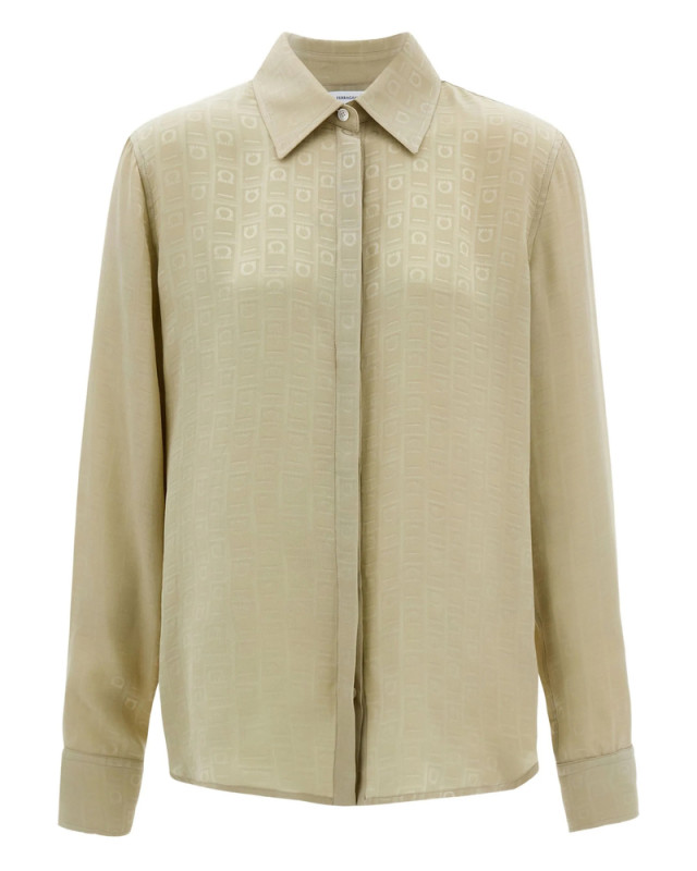 [Ferragamo] Shirts Long Sleeve SS26 13G779 0791347 GRIBI