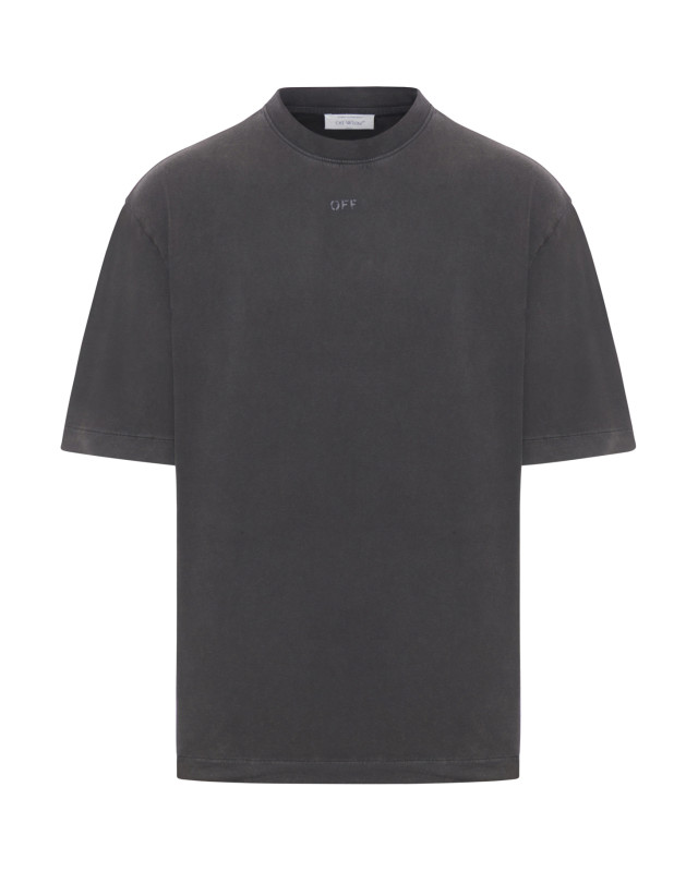 [Off-White] T-shirts Short Sleeve FW26 44MAA120F26J00T001 VINTAGE BLACK