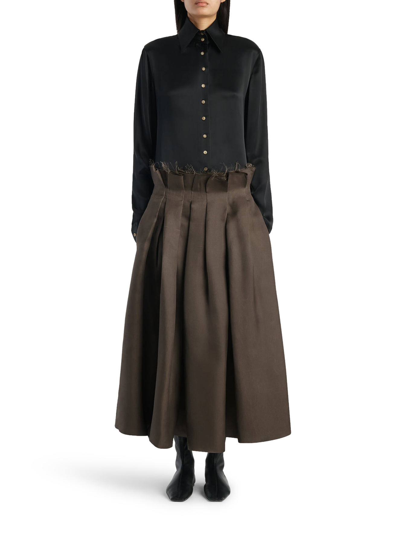 [KHAITE] Blouse FW26 24824120200 BLACK