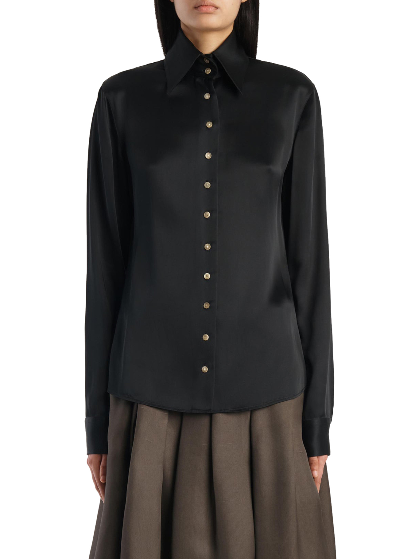 [KHAITE] Blouse FW26 24824120200 BLACK