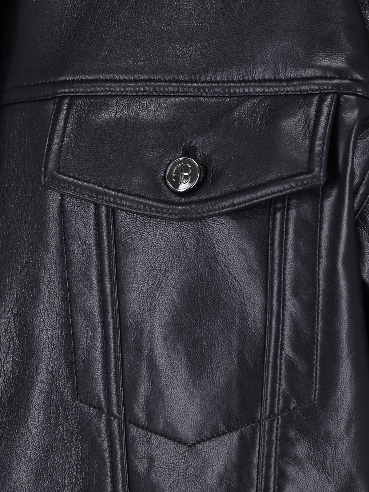 [Anine Bing] Leather Jacket FW26 A 01 12573 BLK81BLACK RECYCLED LEATHER