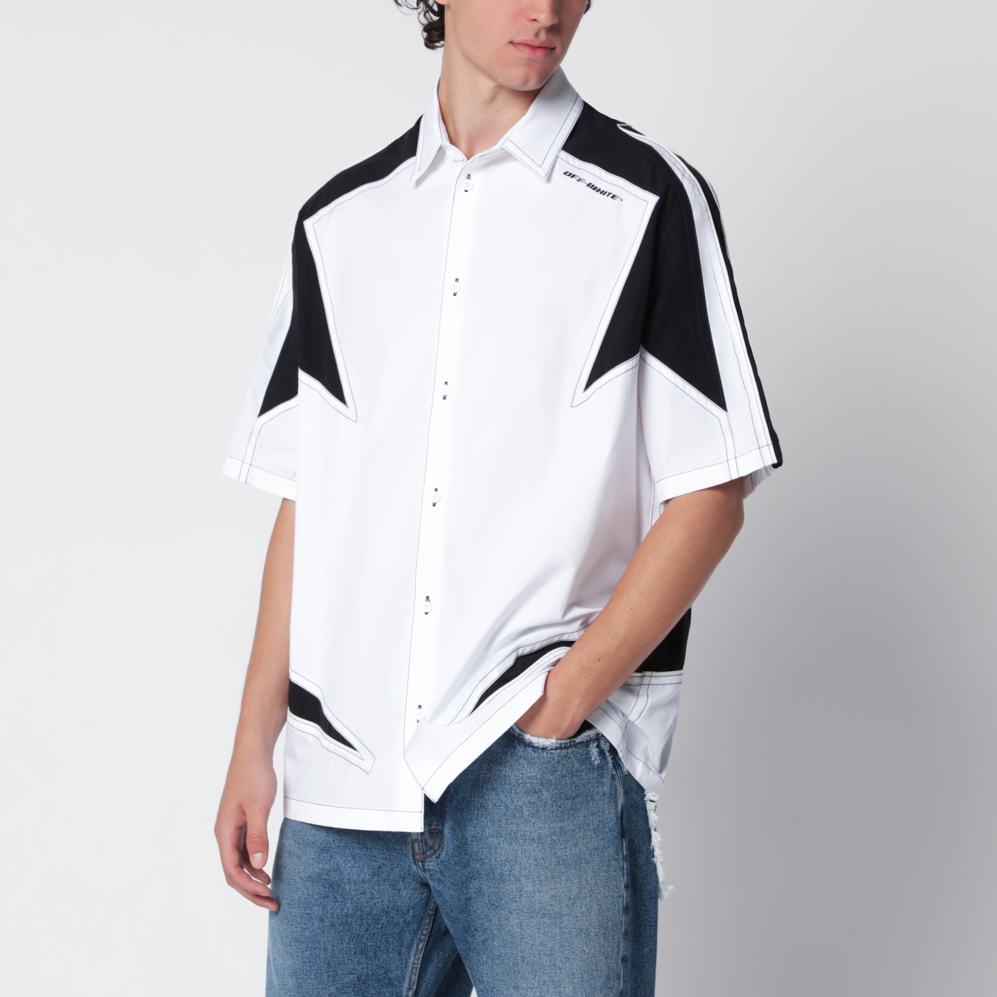 [Off-White] Shirts Short Sleeve SS26 OMGG01HS26FAB001