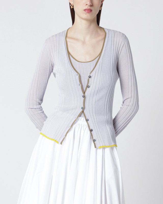 [ROBERTO COLLINA] Cardigan SS26 261FXA28010VI