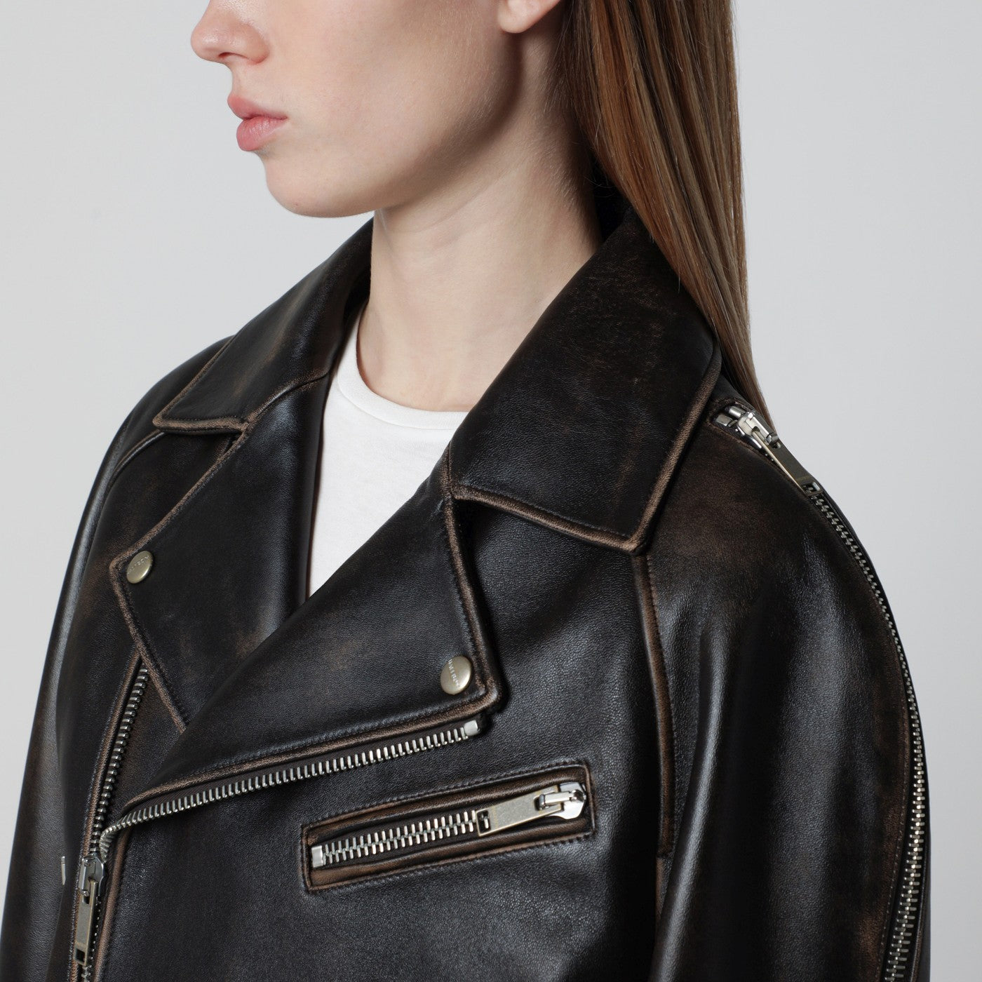 [HALFBOY] Leather Jacket SS26 HS261WL003LT042
