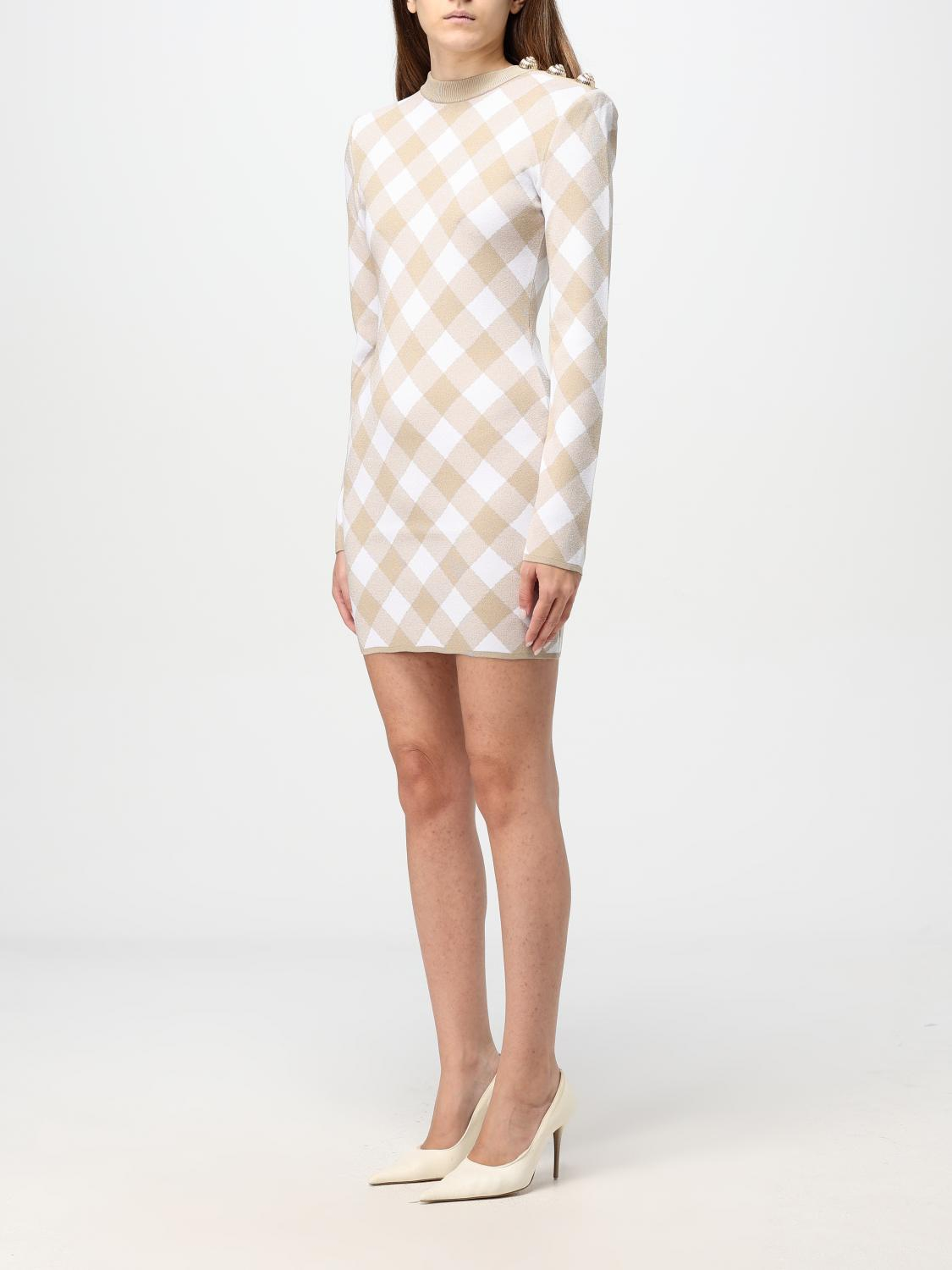 [Balmain] Long sleeve dress FW25 DF0R8739KH56 GVQ
