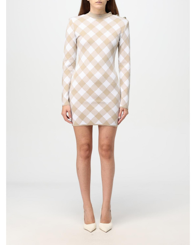 [Balmain] Long sleeve dress FW25 DF0R8739KH56 GVQ
