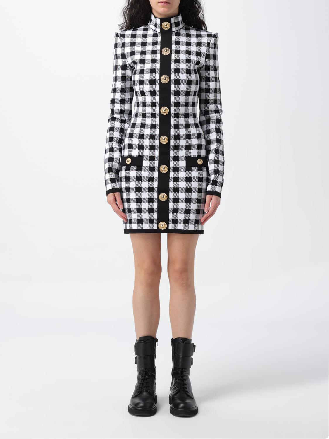 [Balmain] Long sleeve dress FW25 CF1R8019KF51 EAB