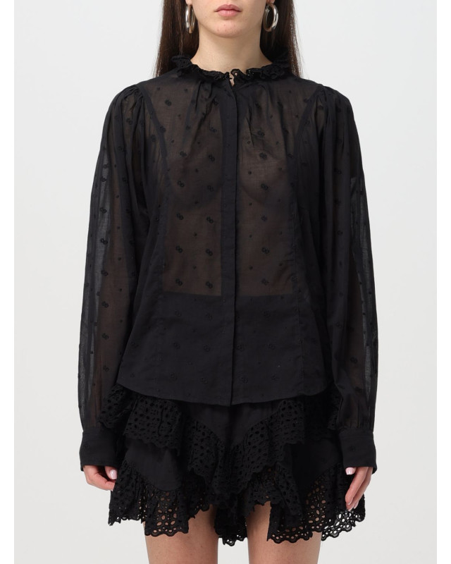[Isabel Marant Etoile] Shirts Long Sleeve FW25 HT0378FAB1J10E 01BK