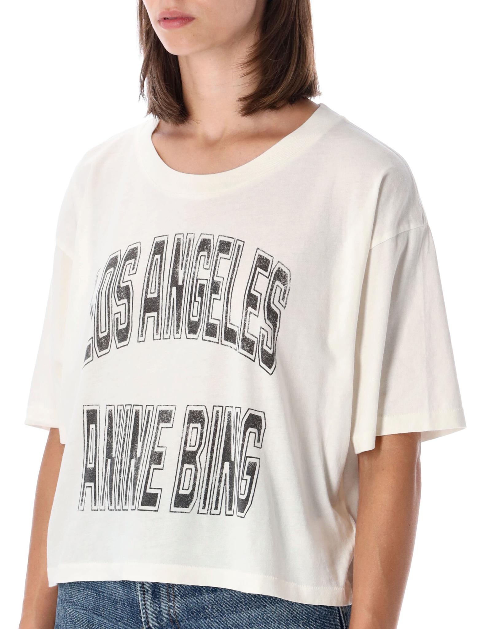 [Anine Bing] T-shirts Short Sleeve FW26 A0812698WKHA3CREAM
