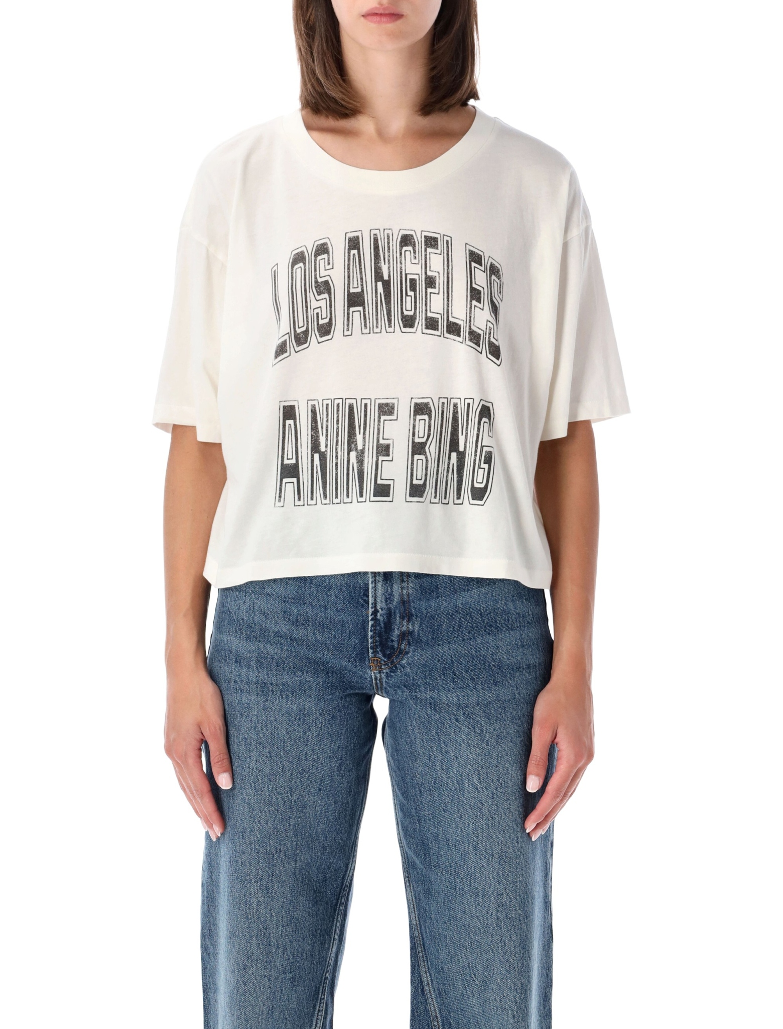[Anine Bing] T-shirts Short Sleeve FW26 A0812698WKHA3CREAM