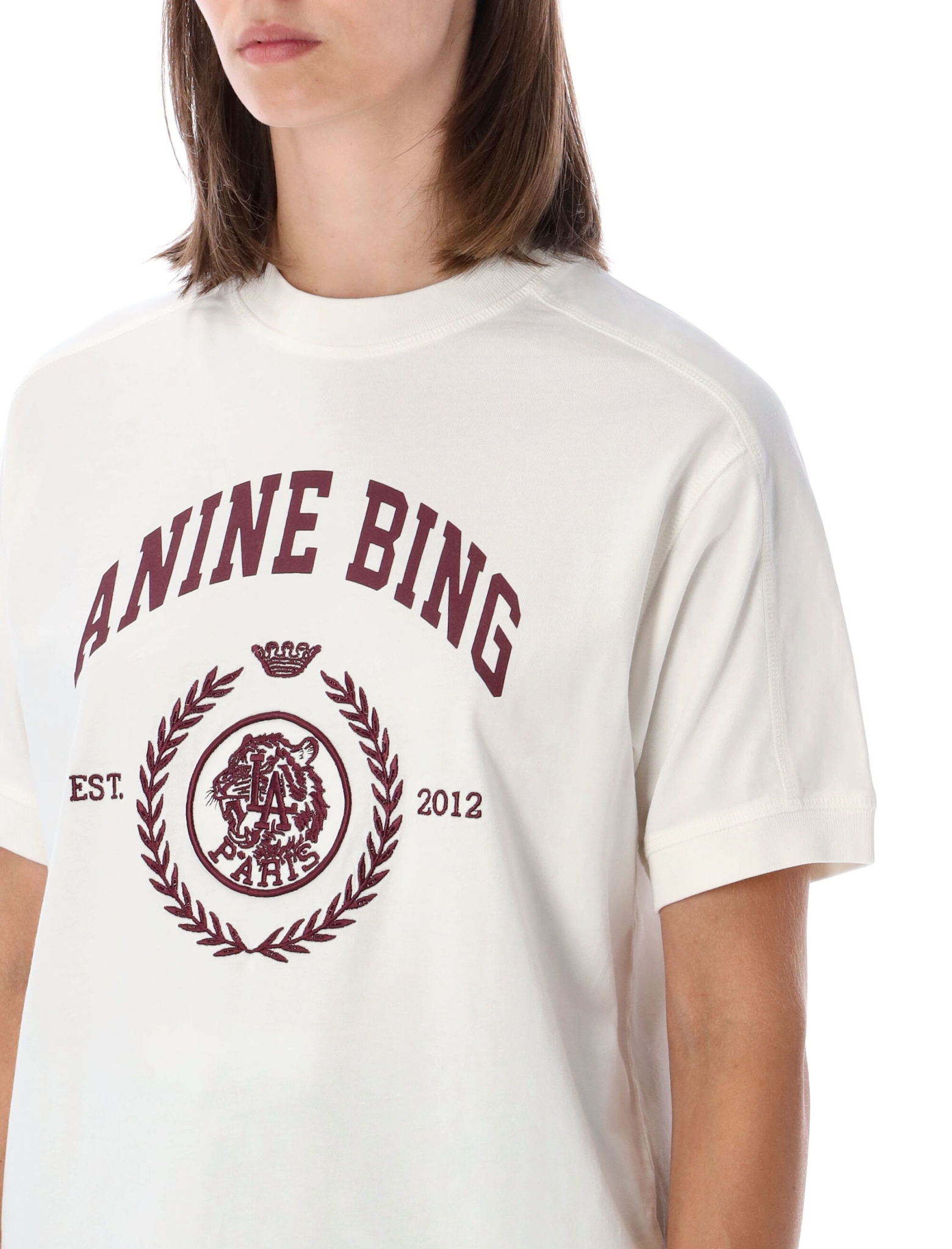 [Anine Bing] T-shirts Short Sleeve FW26 A0812695WKHA3CREAM