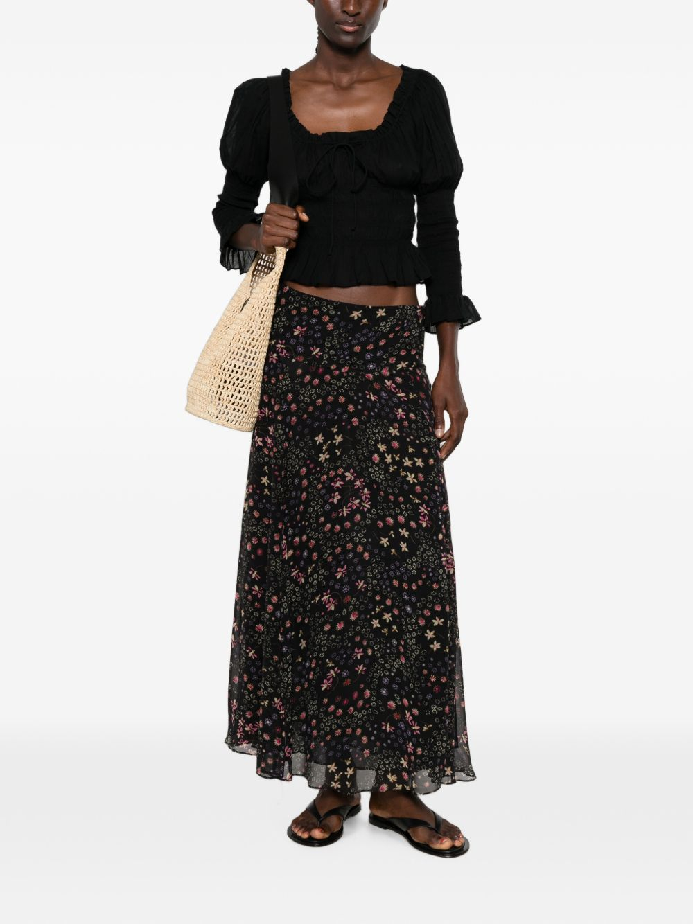 [Marant Etoile] Long skirt FW26 JU0540FA D3J01E BKEC