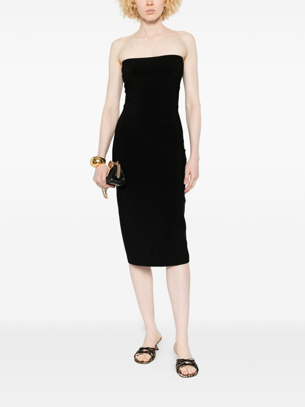 [Norma Kamali] Short sleeve dress FW26 KK4253PLU14001 BLACK