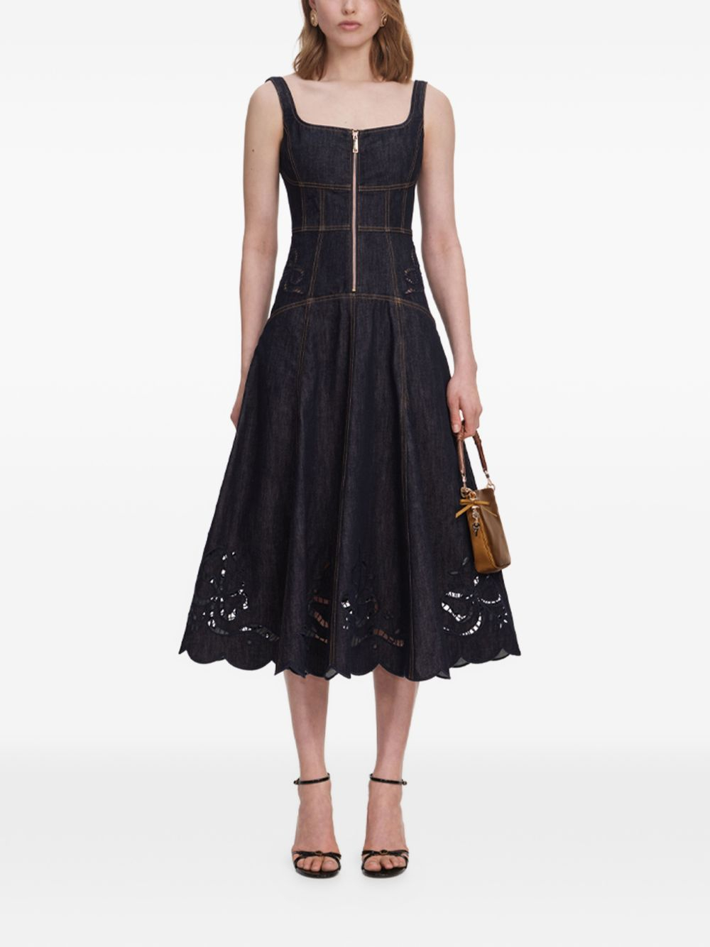 [SELF PORTRAIT] Sleeveless dress FW26 PF26 805M BLU