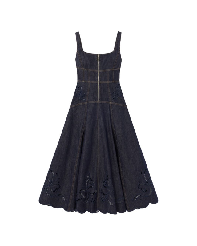[SELF PORTRAIT] Sleeveless dress FW26 PF26 805M BLU