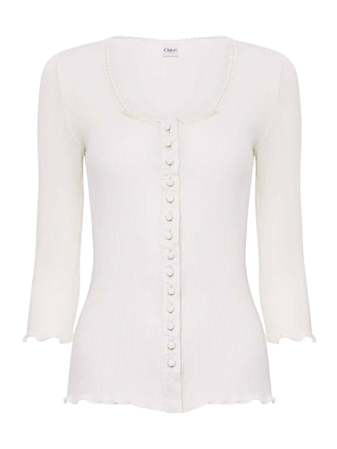 [Chloe] Blouse FW26 CH26AJH43088107 ICONIC MILK