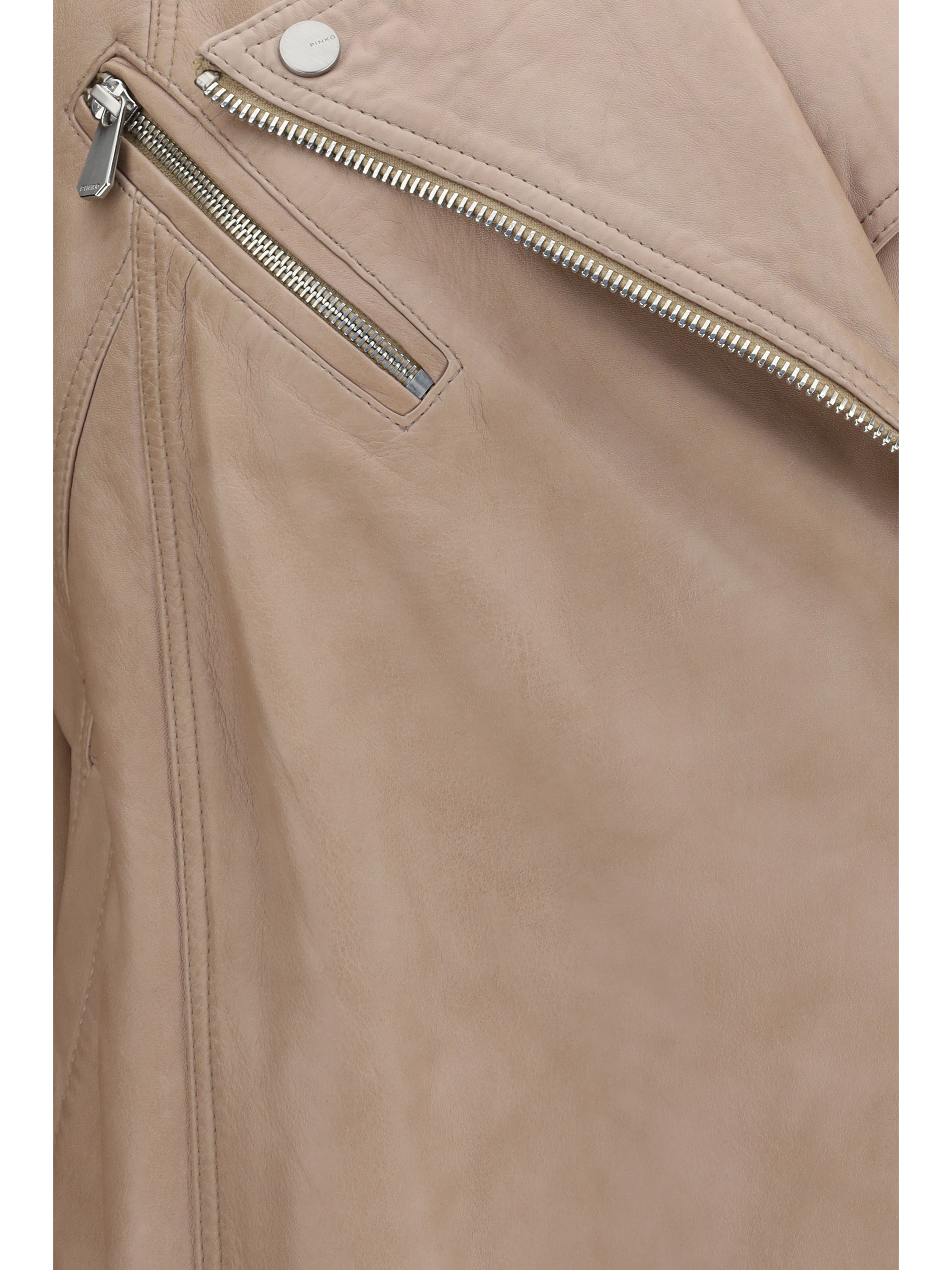 Leather biker Jacket