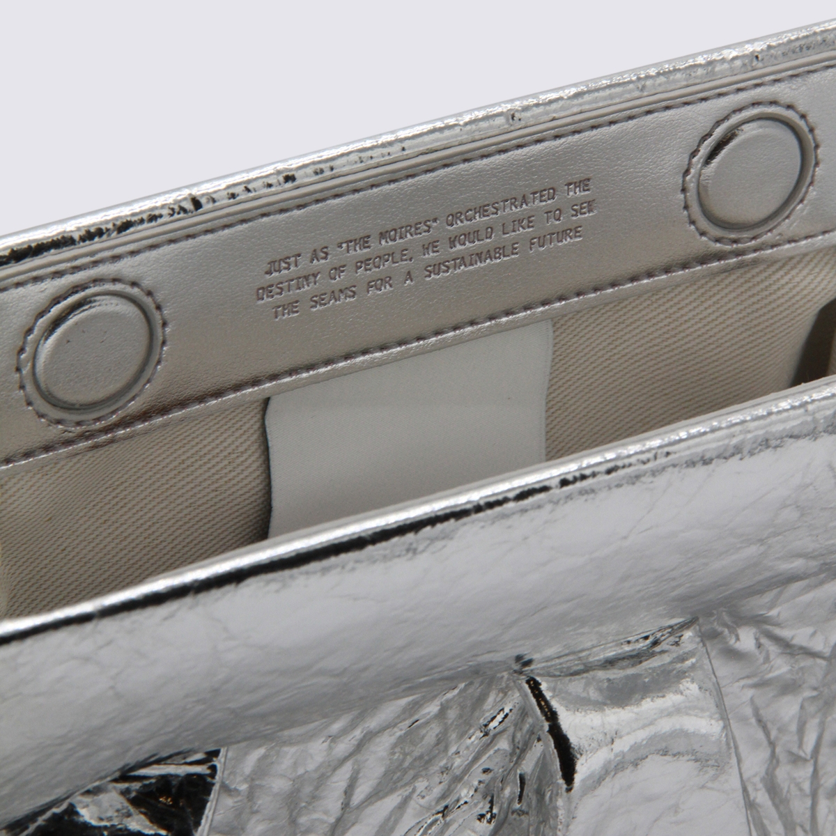 [Themoire'] Clutch bag FW25 TMFW25EMRPI18SILVER