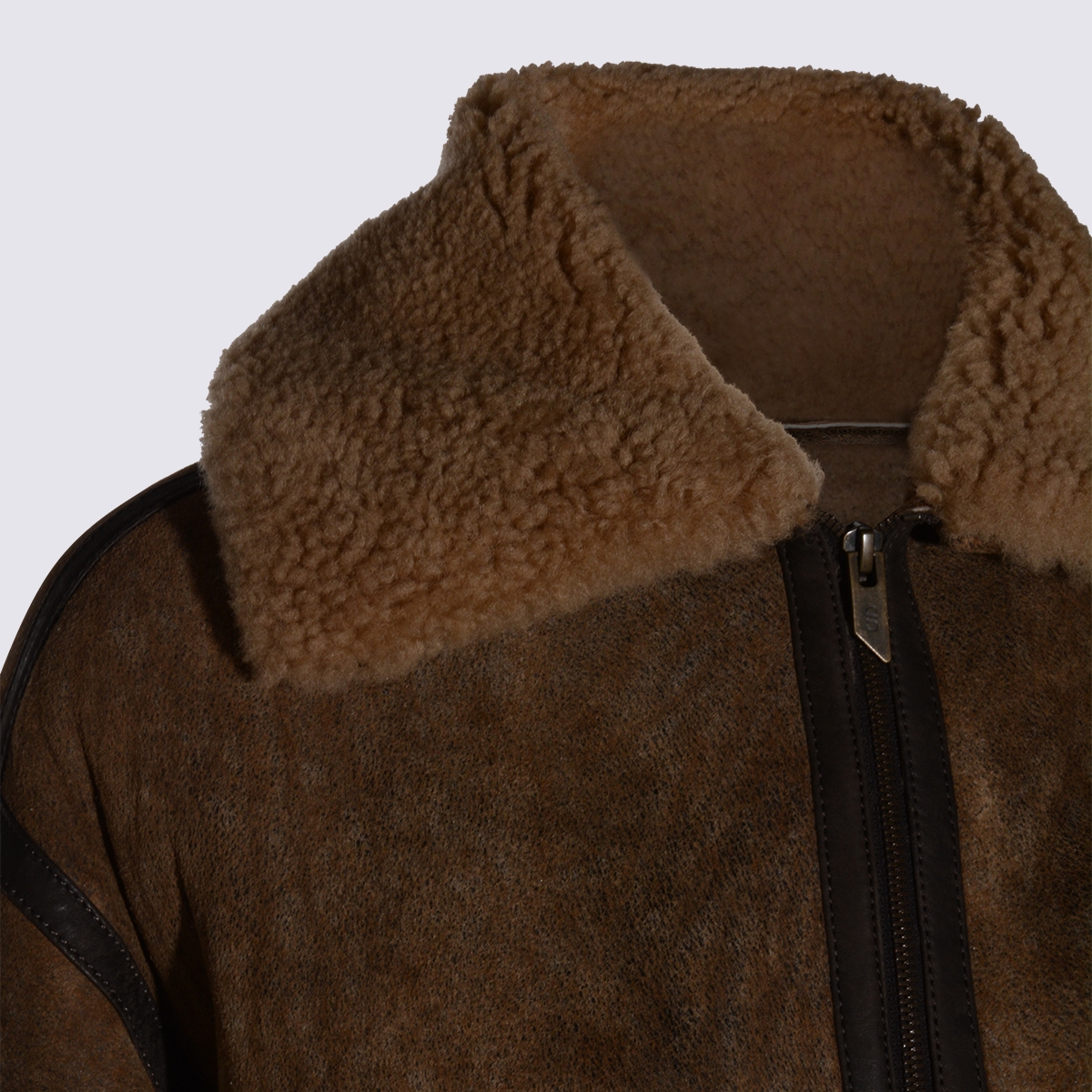 [SALVATORE SANTORO] Leather Jacket FW25 W25SANTD49028DCAMEL