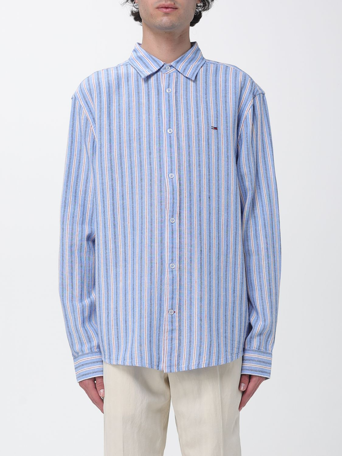 [TOMMY JEANS] Shirts Long Sleeve SS26 DM0DM22755 C38