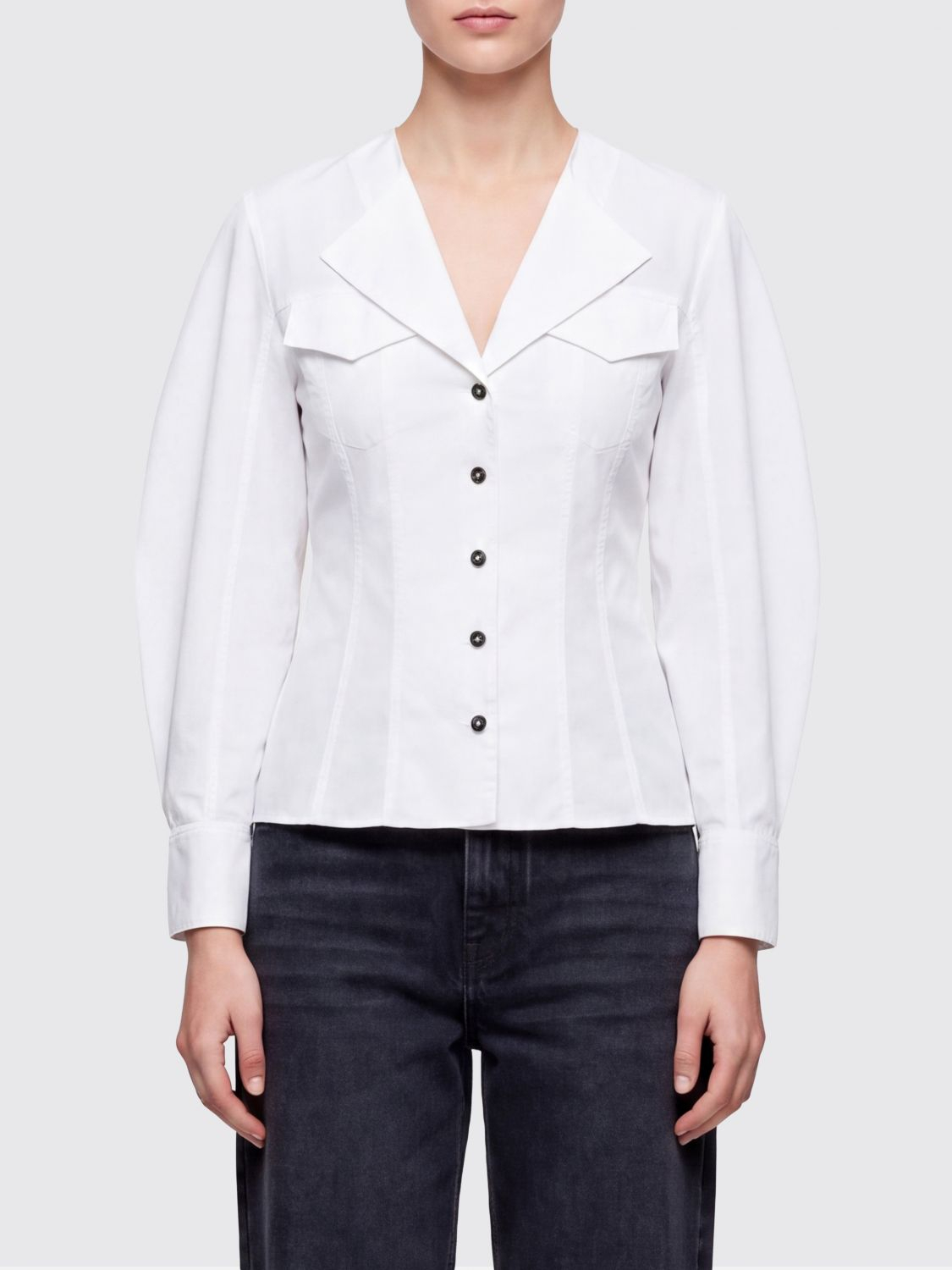 [GANNI] Shirts Long Sleeve SS26 A1040353 151