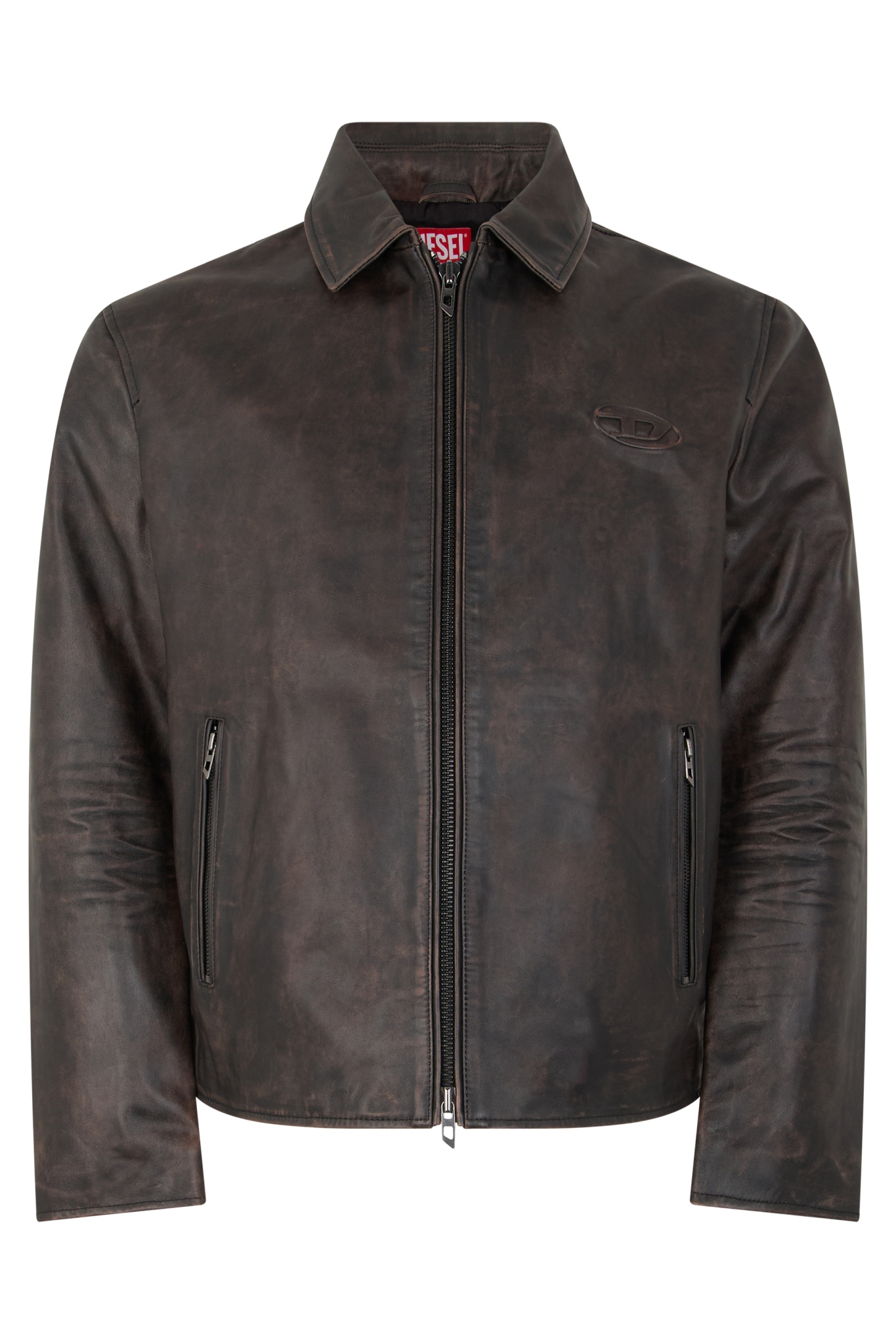 [Diesel] Leather Jacket FW26 A204610BKBR_9XX