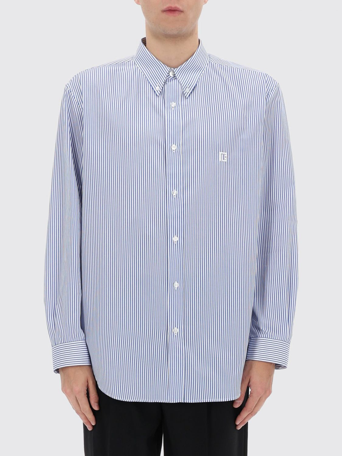 [Balmain] Shirts Long Sleeve SS26 GH1HS496CG38 SAB