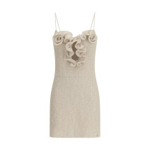 Sleeveless crêpe beach mini Dress