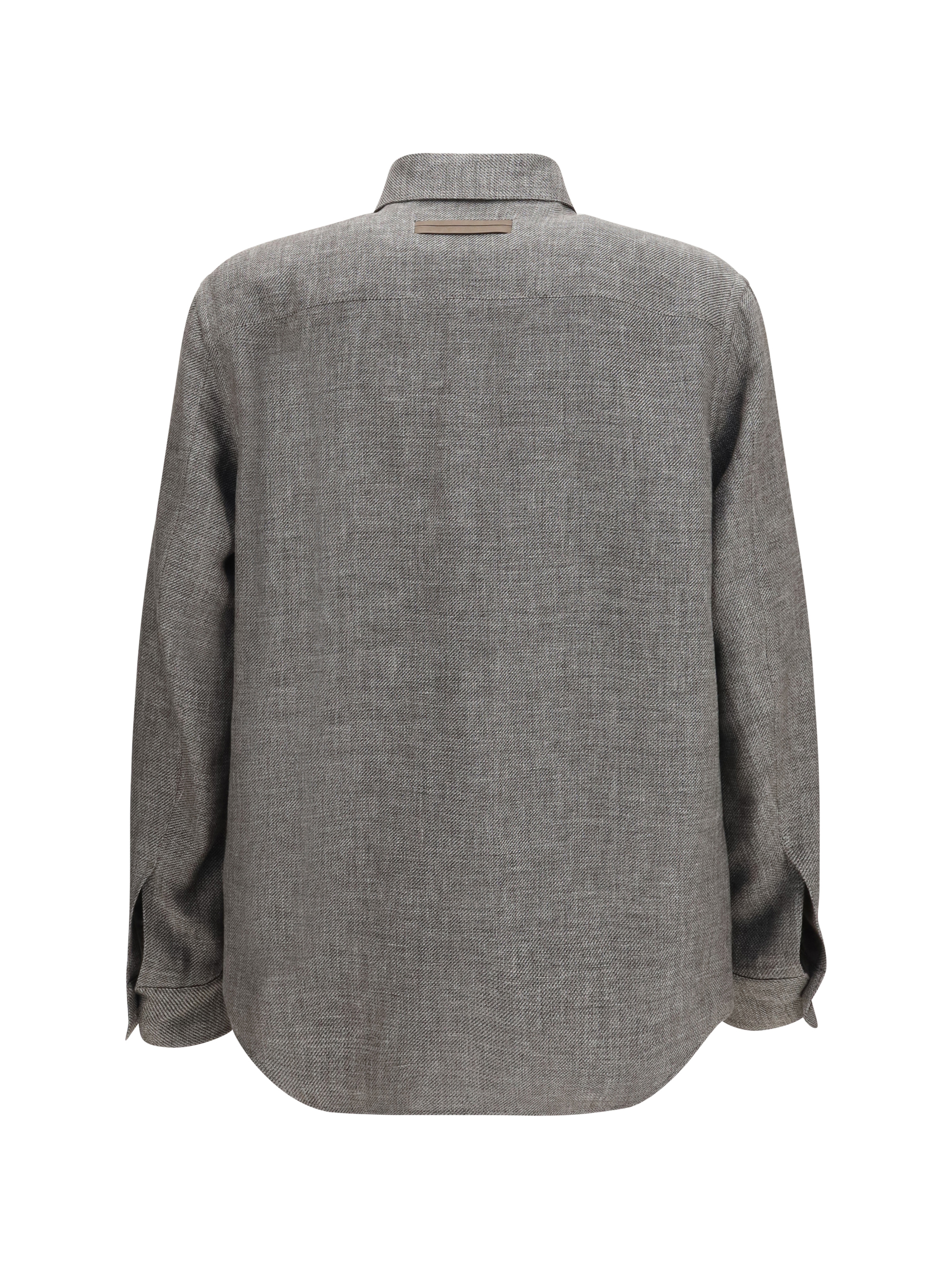 Cashmere, linen, and silk Overshirt