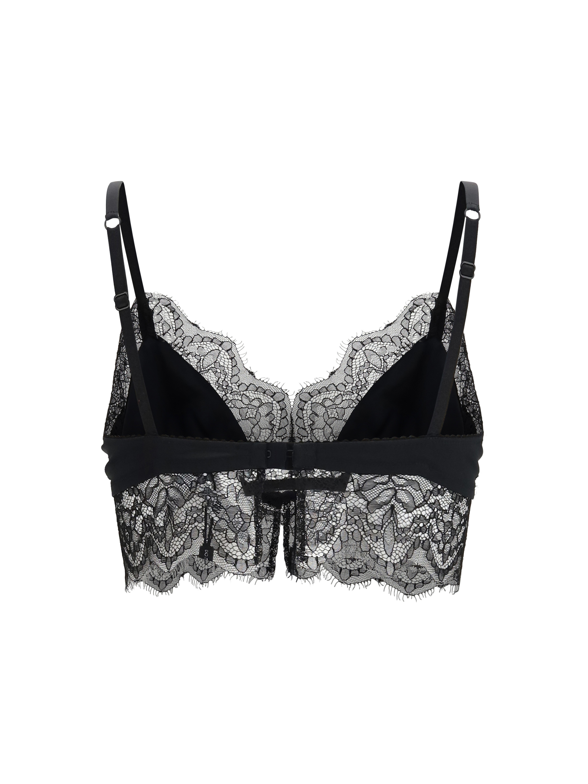 Satin soft-cup bralette Bra with lace