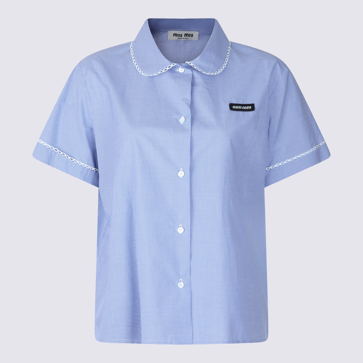[Miu Miu] Shirts Short Sleeve SS26 MK2016SOOO187G F0AZ1