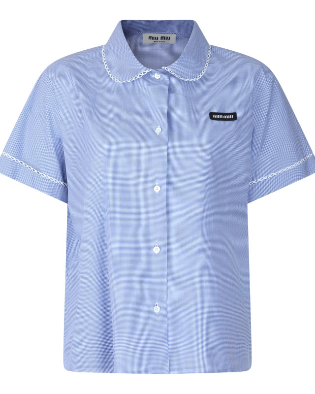 [Miu Miu] Shirts Short Sleeve SS26 MK2016SOOO187G F0AZ1