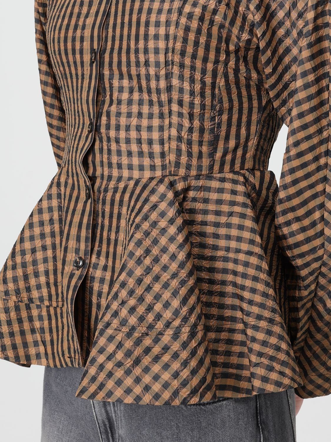 [GANNI] Shirts Long Sleeve SS26 A1040054 925