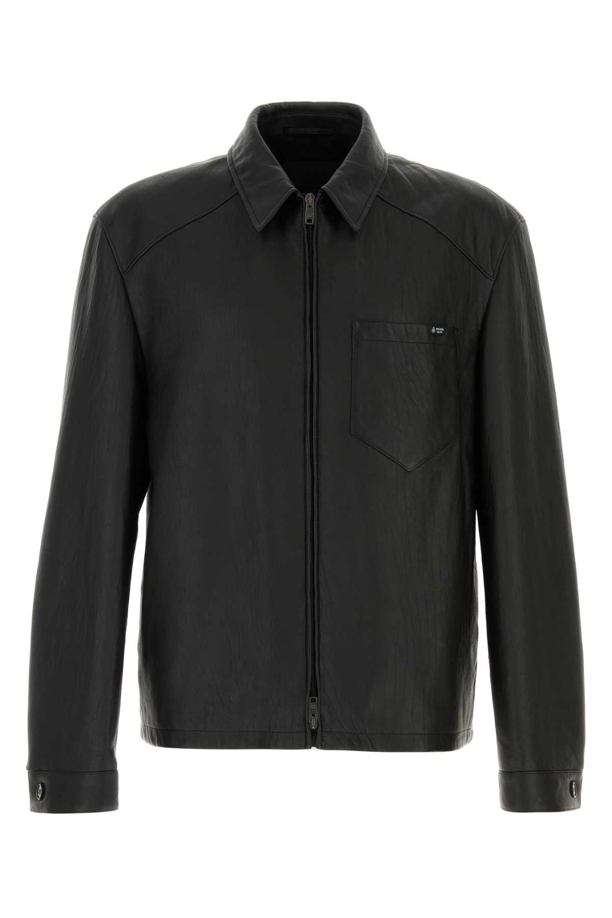 [Prada] Leather Jacket FW26 UPW615SOOO19WC F0002