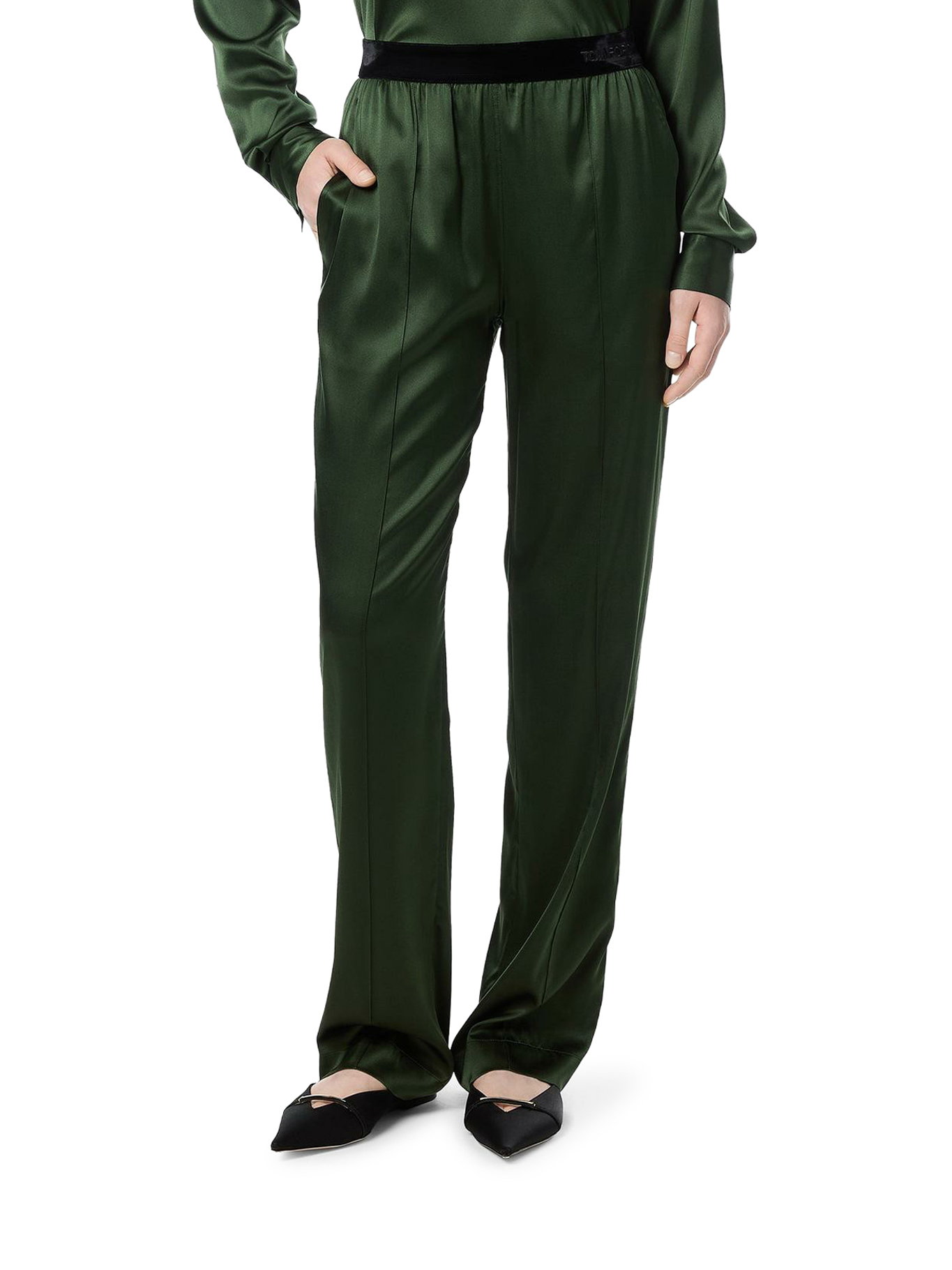 [Tom Ford] Trousers SS26 PAW683FAX881GCA MOSS GREEN