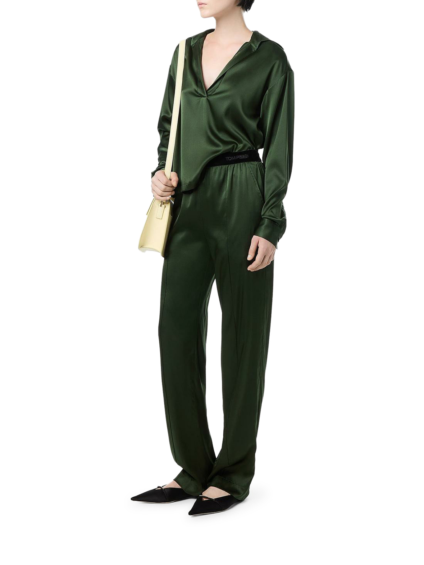 [Tom Ford] Trousers SS26 PAW683FAX881GCA MOSS GREEN