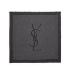 [Saint Laurent] Scarf FW26 8733763YU531160 ANTHRACITE BLACK