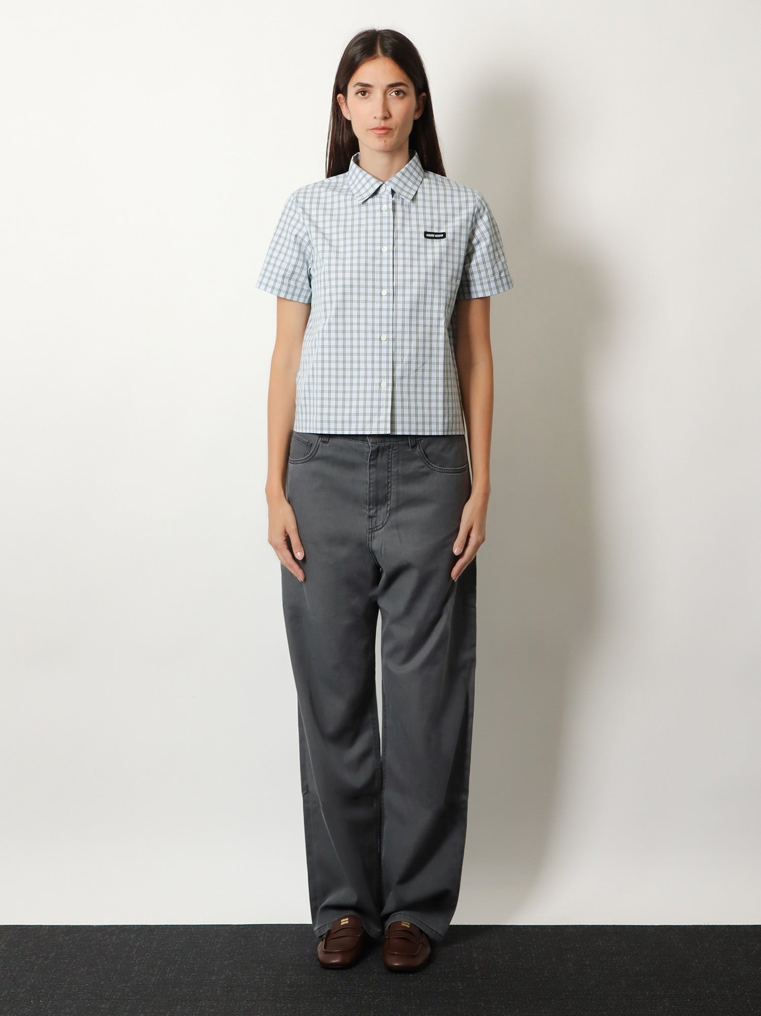 [Miu Miu] Shirts Short Sleeve FW26 MK1959SOOO196LF073K
