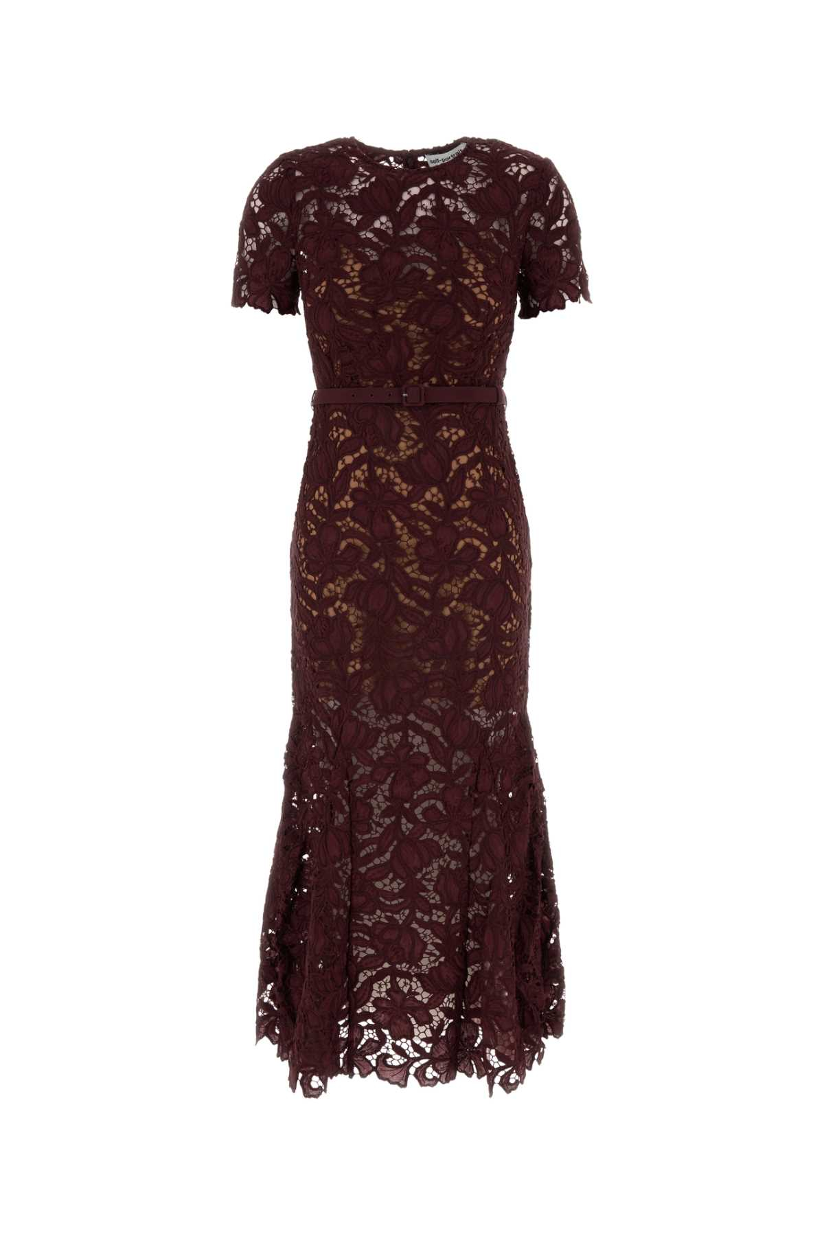 [SELF PORTRAIT] Short sleeve dress FW26 PF26107MBU BURGUNDY