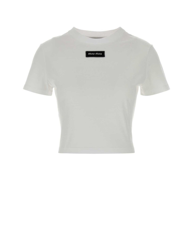 [Miu Miu] T-shirts Short Sleeve FW26 MJNA45SOOO6398 F0009